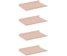 Plūduriuojanti lentyna 4 pcs Rožinė 30 x 18 x 2,5 cm Plienas