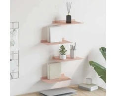 Plūduriuojanti lentyna 4 pcs Rožinė 30 x 18 x 2,5 cm Plienas