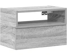 Sieninė naktinė spintelė, pilka, 45x26x28,5cm