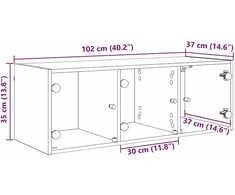 Sieninė spintelė 102 x 37 x 35 cm Apdirbta mediena