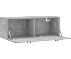 Sieninė spintelė, betono pilka, 100x36,5x35cm, apdirbta mediena