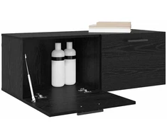 Sieninė spintelė juoda ąžuolo 100 x 36.5 x 35 cm