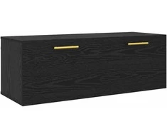 Sieninė spintelė juoda ąžuolo 100 x 36.5 x 35 cm