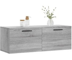 Sieninė spintelė, pilka ąžuolo, 100x36,5x35cm, apdirbta mediena