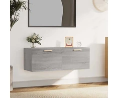 Sieninė spintelė, pilka ąžuolo, 100x36,5x35cm, apdirbta mediena