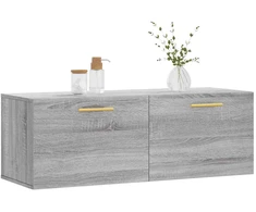 Sieninė spintelė, pilka ąžuolo, 100x36,5x35cm, apdirbta mediena