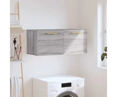 Sieninė spintelė, pilka ąžuolo, 80x36,5x35cm, apdirbta mediena
