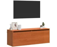 Sieninė spintelė su lentyna Vaško ruda 100 x 30 x 35 cm
