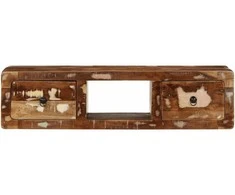 Sieninė televizoriaus spintelė, 100x32x25cm, perdirbta mediena