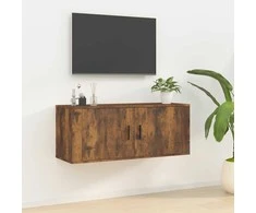 TV staliukas Sieninė televizoriaus spintelė, dūminio ąžuolo, 100x34,5x40cm