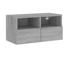 TV staliukas Sieninė TV spintelė, pilka ąžuolo, 60x30x30cm, apdirbta mediena
