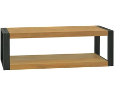 Sieninė vonios kambario spintelė, 110x45x35cm, tikmedis