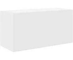 Sieninė vonios kambario spintelė, baltos, 60x25x30cm, mediena