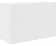 Sieninė vonios kambario spintelė, baltos, 60x25x40cm, mediena