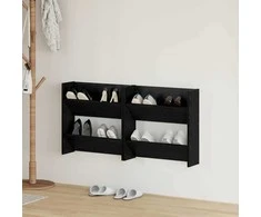 Batu skrynia su lentyna 2 pcs Juodas ąžuolas 60 x 18 x 60 cm