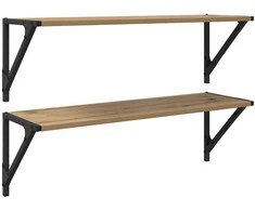 Sieninės lentynos 2 pcs Amatininkų ąžuolas 80 x 25 x 25,5 cm