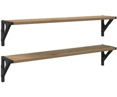 Sieninės lentynos 2 pcs Amatininkų ąžuolas 80 x 15 x 15,5 cm