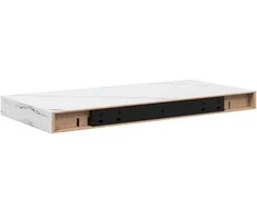 Sieninė lentyna 2 pcs Balti marmuro 50 x 23,5 x 4 cm