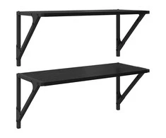 Sieninės lentynos 2 pcs Juodas ąžuolas 60 x 25 x 25,5 cm