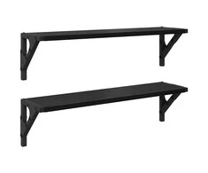 Sieninės lentynos 2 pcs Juodas ąžuolas 60 x 15 x 15,5 cm
