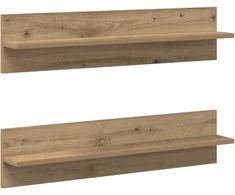Sieninė lentyna 2 pcs Amatininkų ąžuolas 80 x 11,5 x 18 cm