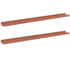 Sieninė lentyna 2 pcs Raudona 100 x 9 x 3 cm Apdirbta mediena