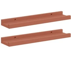 Sieninė lentyna 2 pcs Raudona 40 x 9 x 3 cm Apdirbta mediena
