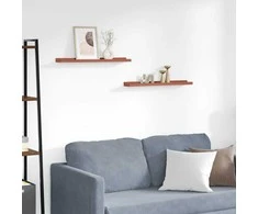 Sieninė lentyna 2 pcs Raudona 60 x 9 x 3 cm Apdirbta mediena