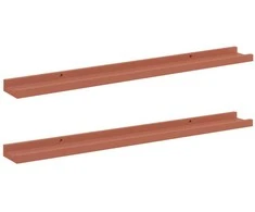 Sieninė lentyna 2 pcs Raudona 80 x 9 x 3 cm Apdirbta mediena