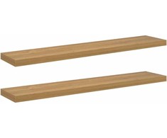 Sieninė lentyna 2 pcs Ruda 120 x 23,5 x 4 cm Apdirbta mediena
