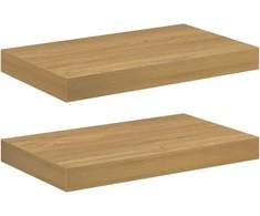 Sieninė lentyna 2 pcs Ruda 40 x 23,5 x 4 cm Apdirbta mediena