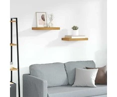 Sieninė lentyna 2 pcs Ruda 40 x 23,5 x 4 cm Apdirbta mediena