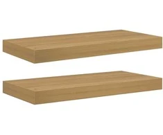 Sieninė lentyna 2 pcs Ruda 50 x 23 x 4 cm Apdirbta mediena