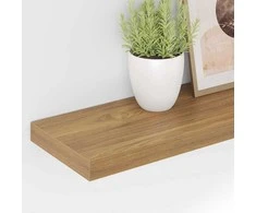 Sieninė lentyna 2 pcs Ruda 60 x 23 x 4 cm Apdirbta mediena