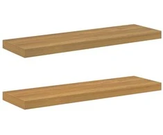 Sieninė lentyna 2 pcs Ruda 80 x 23,5 x 4 cm Apdirbta mediena