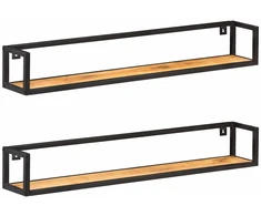 Sieninės lentynos, 2vnt., 120cm, akacijos medienos masyvas