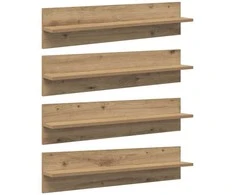 Sieninės lentynos 4 pcs Amatininkų ąžuolas 80 x 11,5 x 18 cm