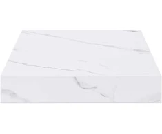 Sieninė lentyna 4 vnt. Balti marmuro 40 x 23,5 x 3,8 cm