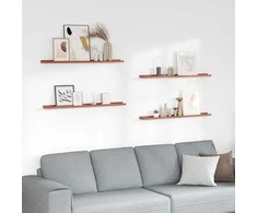 Sieninė lentyna 4 pcs Raudona 100 x 9 x 3 cm Apdirbta mediena