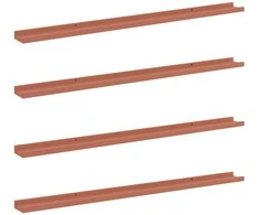 Sieninė lentyna 4 pcs Raudona 115 x 9 x 3 cm Apdirbta mediena