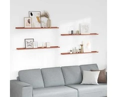 Sieninė lentyna 4 pcs Raudona 115 x 9 x 3 cm Apdirbta mediena
