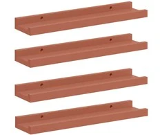 Sieninė lentyna 4 pcs Raudona 40 x 9 x 3 cm Apdirbta mediena