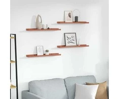 Sieninė lentyna 4 pcs Raudona 60 x 9 x 3 cm Apdirbta mediena