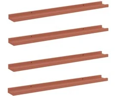 Sieninė lentyna 4 pcs Raudona 80 x 9 x 3 cm Apdirbta mediena