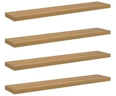 Sieninė lentyna 4 pcs Ruda 120 x 23,5 x 4 cm Apdirbta mediena