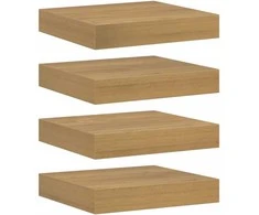 Sieninė lentyna 4 pcs Ruda 23 x 23,5 x 4 cm Apdirbta mediena