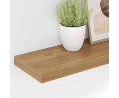 Sieninė lentyna 4 vnt. Ruda 80 x 23,5 x 3,8 cm Apdirbta mediena