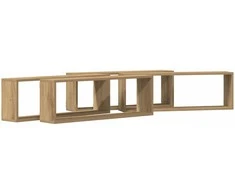 Sieninės lentynos 4 pcs Meistrų ąžuolas 80 x 15 x 26 cm