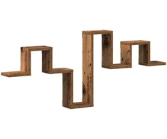 Sieninė lentyna su saugykla Senas medis 104.5 x 43 x 10 cm