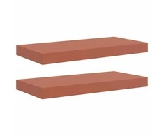 Sieninė lentyna 2 pcs Raudona 50 x 23 x 4 cm Apdirbta mediena